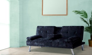 Crushed Velvet Reel Sofa Bed