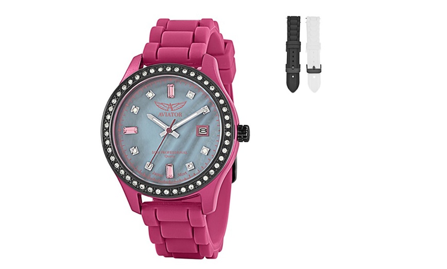 Image 9: Women's Aviator Watch