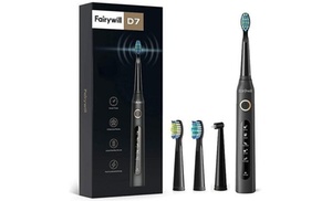 Sonic Electric USB-Rechargeable Toothbrush with Four Toothbrush Heads