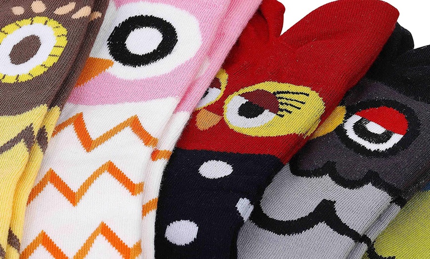 Image 3: Chaussettes fantaisie à motif de hibou