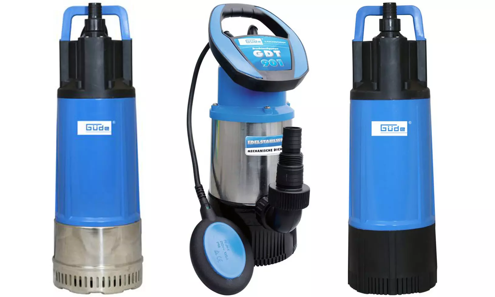 Güde Drucktauchpumpe GDTL 1200 Watt Stahlfuß, GDT 1200 Watt 12 m Tauchtiefe und GDT 901 - Primary Image