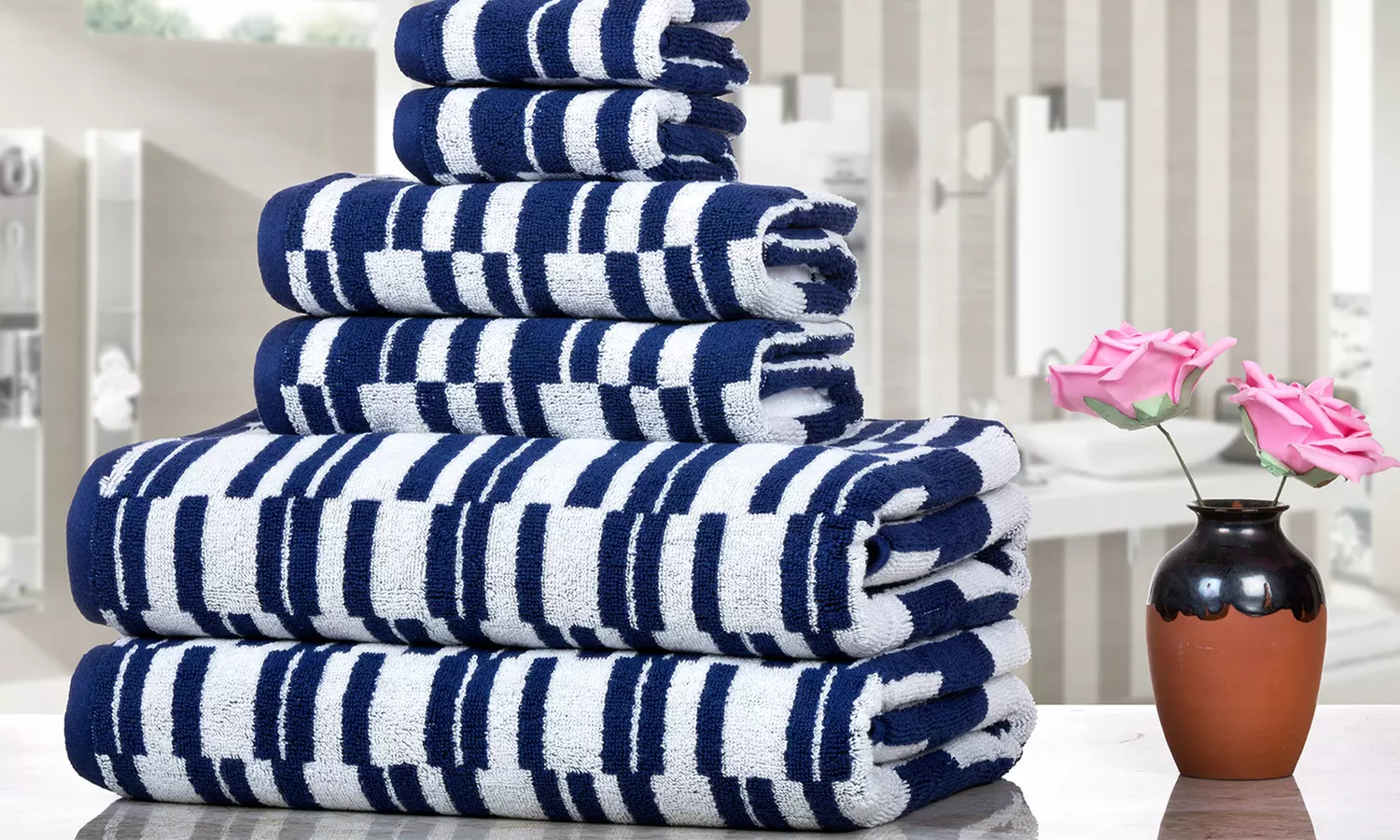 Casa Platino 100% Cotton Oversized Bath Towel Set (6-Piece) - Second Medium