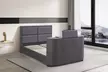 Lit en tissu et son meuble TV intégré avec son système motorisé télécommandé, matelas en option. Sampur - Image 4