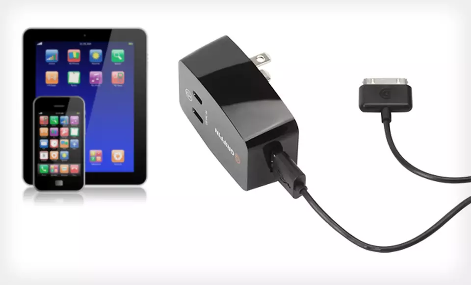$8 for Griffin PowerBlock Plus 2.1 Wall Charger with AC Plug for Apple Devices ($39.99 List Price). Free Returns. - Primary Image