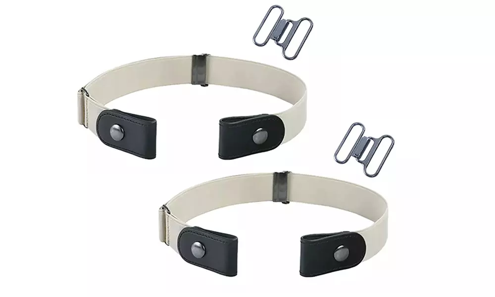 1x oder 2x schnallenloser, elastischer Gürtel