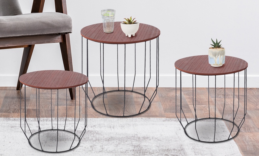 Image 9: Set de 3 tables basses pour le salon