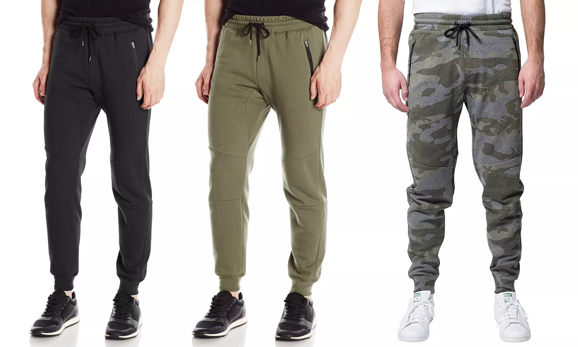 Brooklyn Athletics Men's Active Zipper Pocket Fleece Jogger Sweatpants (S-2XL) - Primary Image