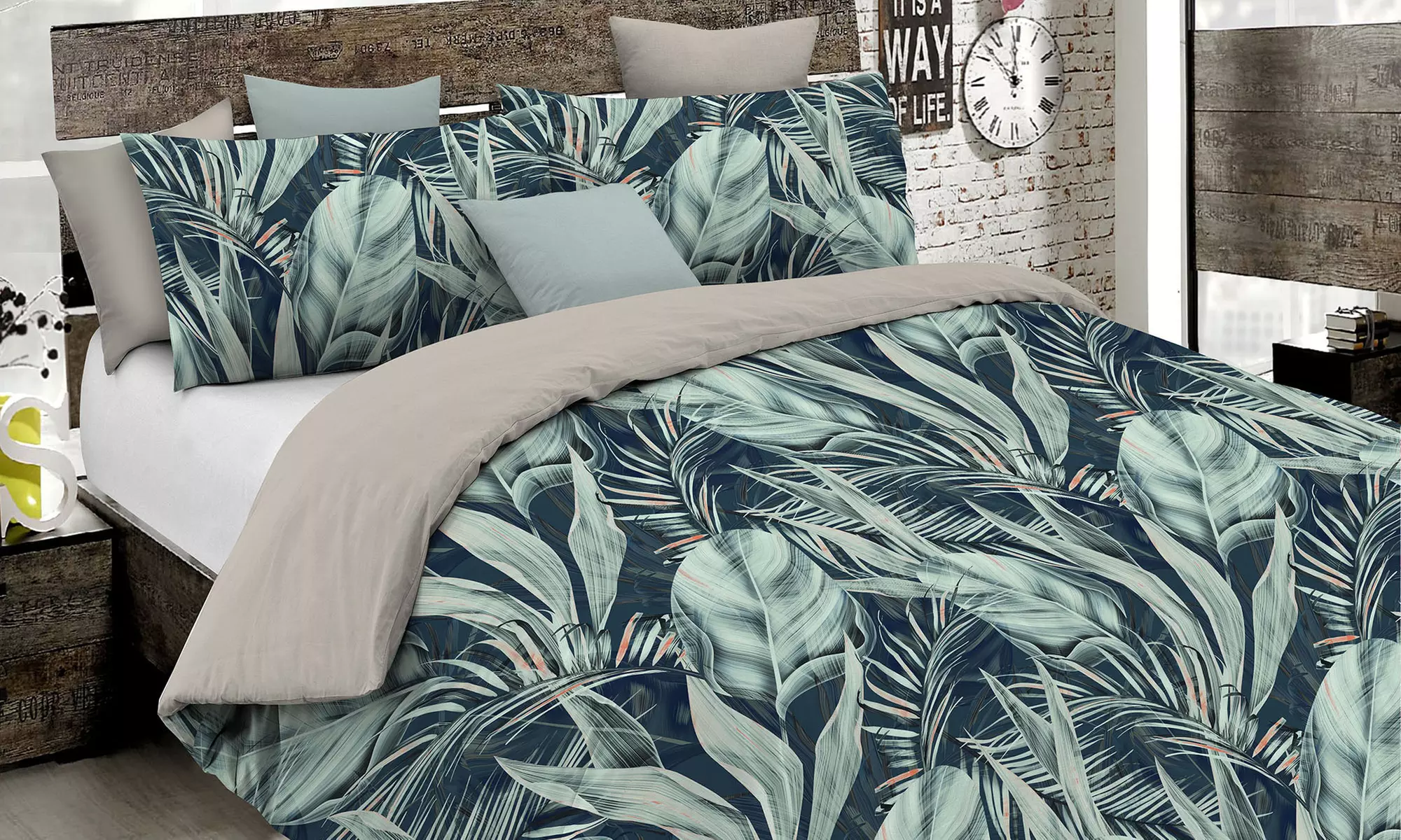 Parure de lit en microfibre, modèle au choix