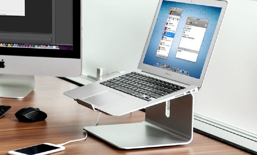 Image 1: Laptop and Keyboard Stand