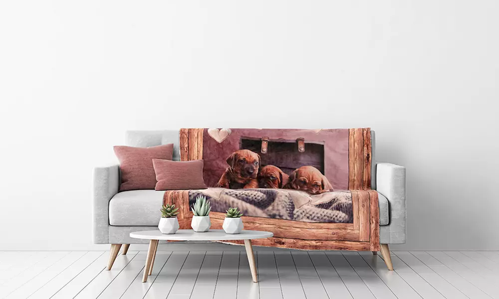 Plaid coperta invernale digitale agnellata