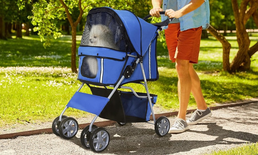 Image 9: Pawhut Pet Stroller for Small Pets