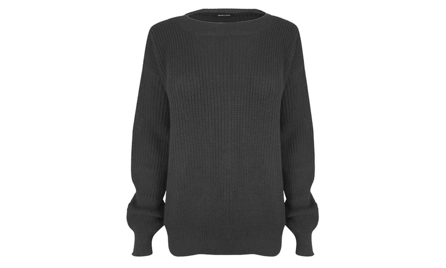 Image 3: Chunky Knit Oversized Baggy Jumper