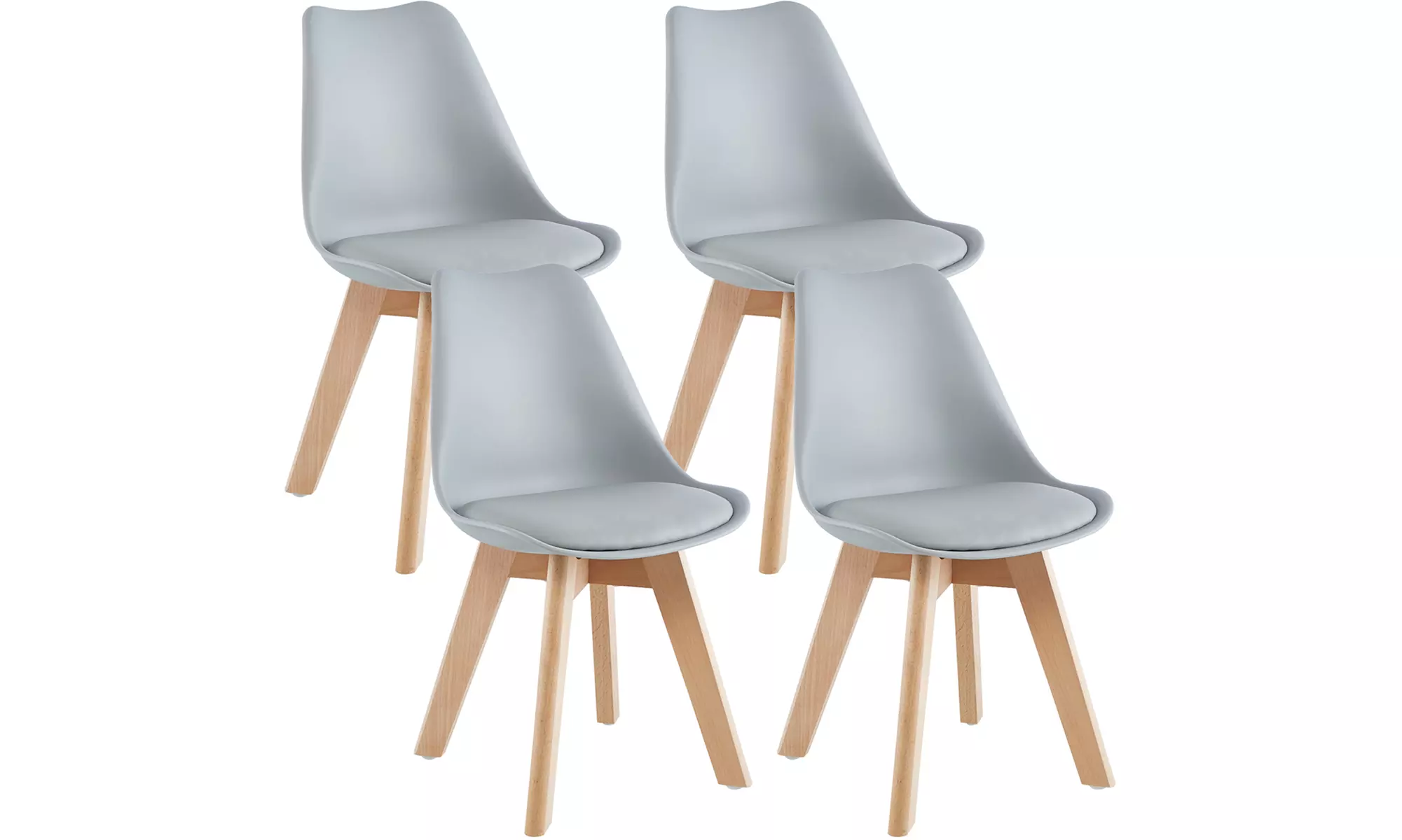Set di 4 sedie stile nordico