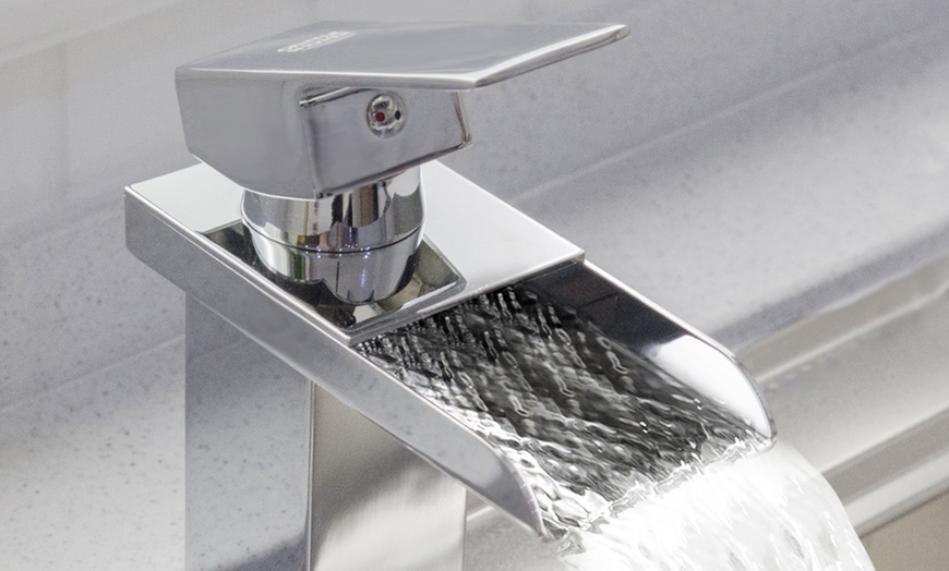 Image 1: Waterfall Chrome Mixer Tap