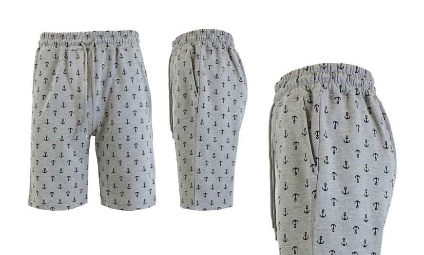 Image 5: Galaxy by Harvic Men's Slim-Fit Printed French Terry Shorts (S-2XL)