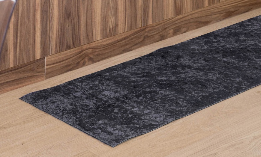Image 7: Teppichläufer in Samt-Optik