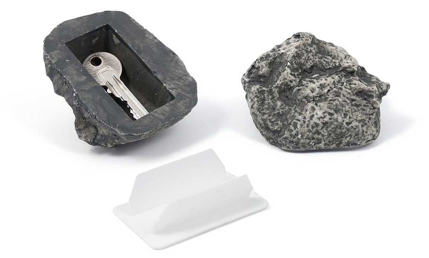 Image 1: Hide-A-Key Rock Outdoor Key Holder