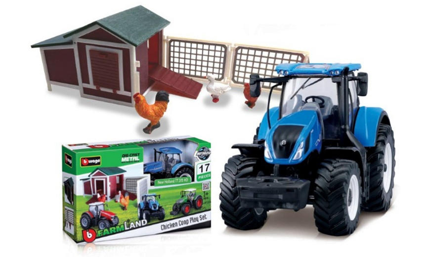 Image 2: Chicken Coop with New Holland Tractor Farmland Playset