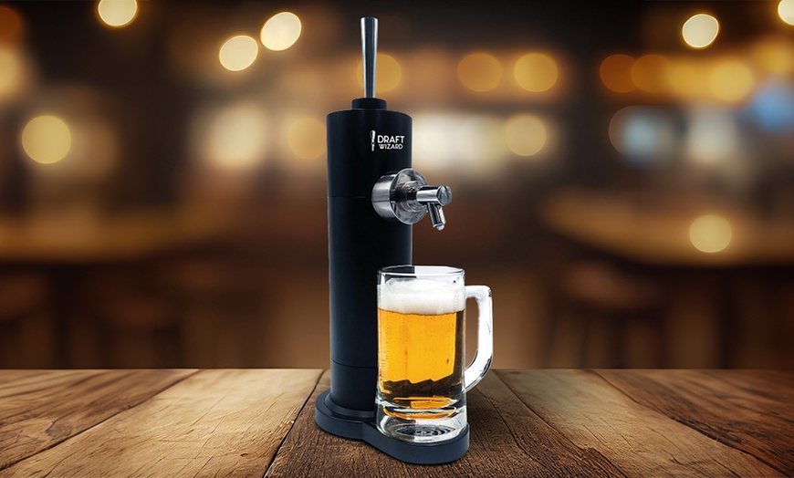 Image 1: Draft Wizard Frothing Beer Dispenser
