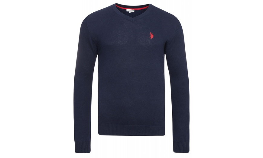 Image 5:  U.S. POLO ASSN. Strickpullover mit V-Ausschnitt