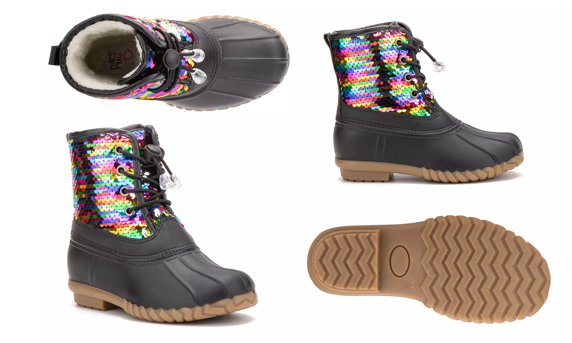 Olivia Miller Girls' Jump-in-Line Duck Boots - Second Medium