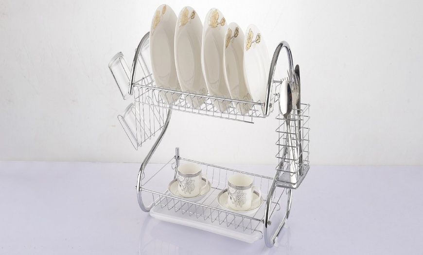 Image 3: Two-Tier Dish Drainer