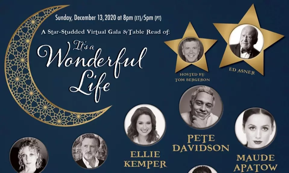 A Star-Studded Virtual Gala & Live Table Read of "It's a Wonderful Life" Starring Pete Davidson & Ellie Kemper on 12/13 - Primary Image