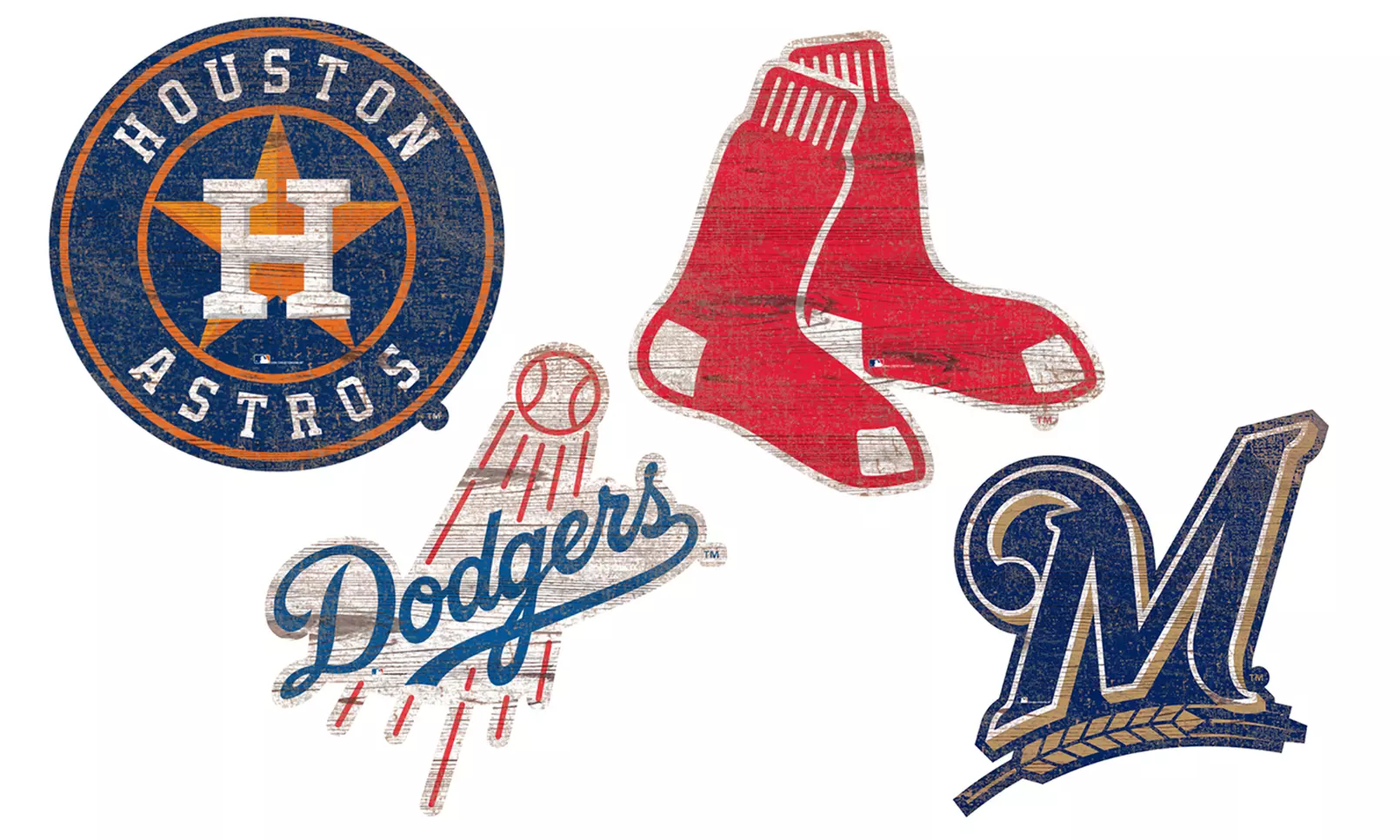 Fan Creations MLB Distressed Team Logo Sign - Primary Image