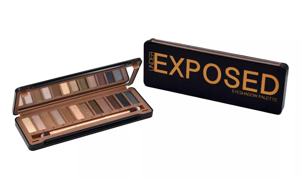 Beaute Basics Exposed Eyeshadow Palette with Two-Sided Brush. Multiple Options Available. - Second Medium
