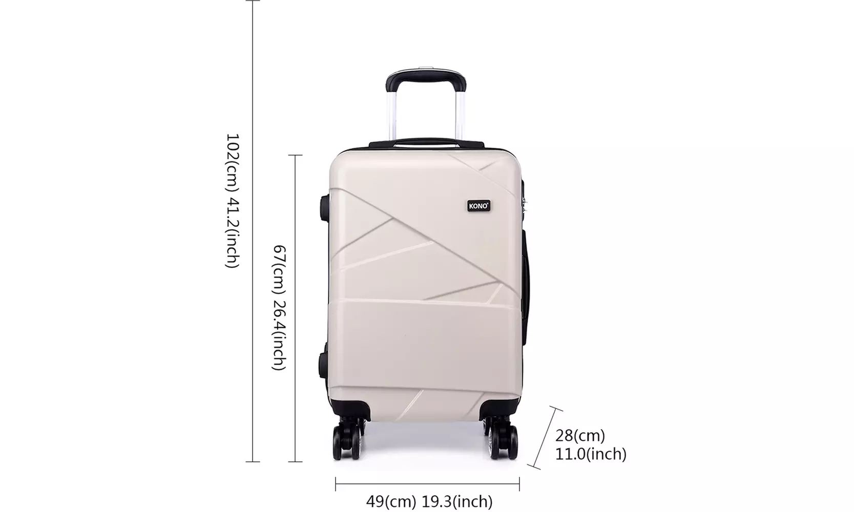 1x oder 3x Einzel- oder dreiteiliges Hartschalenkoffer-Set