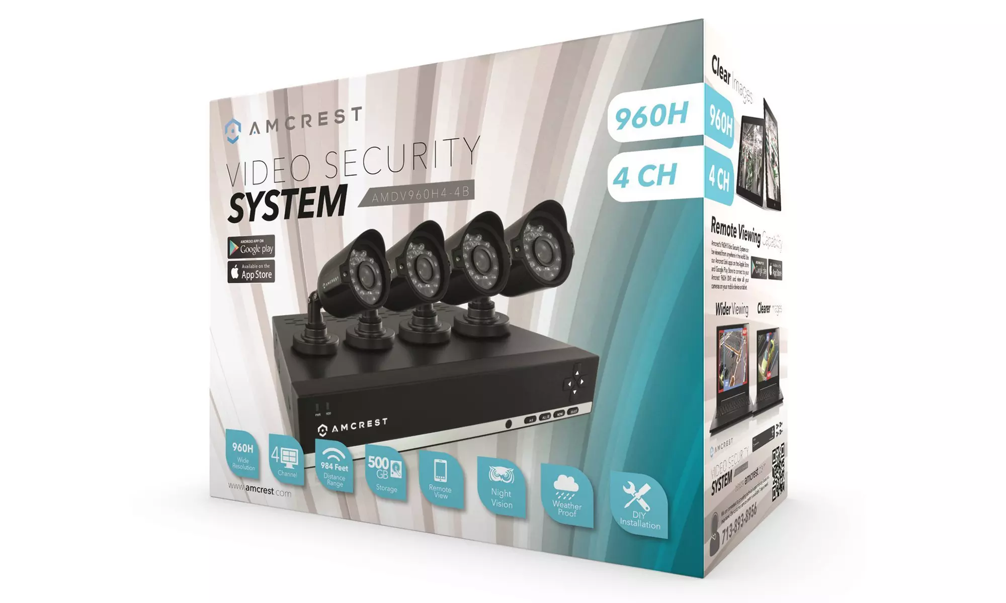 Amcrest 4-Channel 960H Video Security System with 4 Cameras - Second Medium