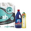 Image 2: Cif Cleaner 500ml, Domestos Bleach 2L and Splesh 72 Toilet Roll