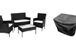Neo Four-Piece Rattan-Effect Garden Furniture Set with Optional Cover - Second Medium