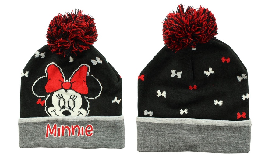 Image 18: Bonnet avec pompon Paw Patrol, Mickey ou Minnie