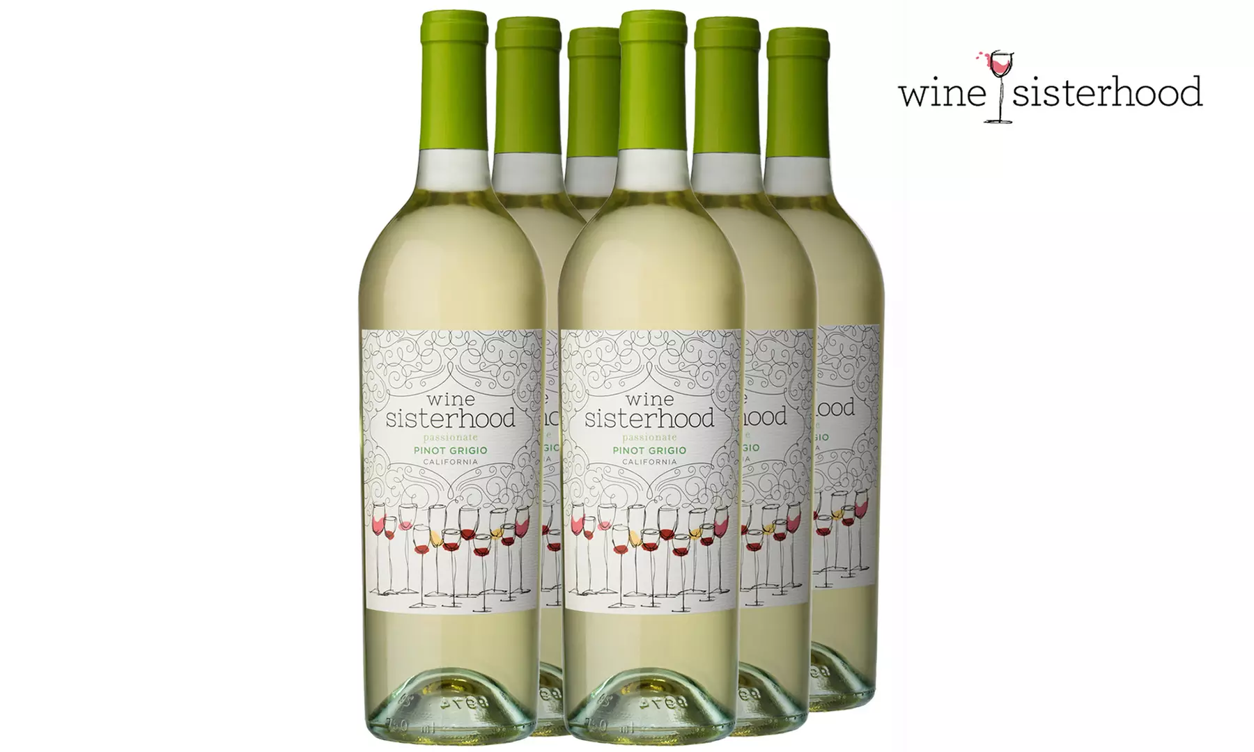 Wine Sisterhood Pinot Grigio Set (6-Pack). Shipping Included. - Primary Image