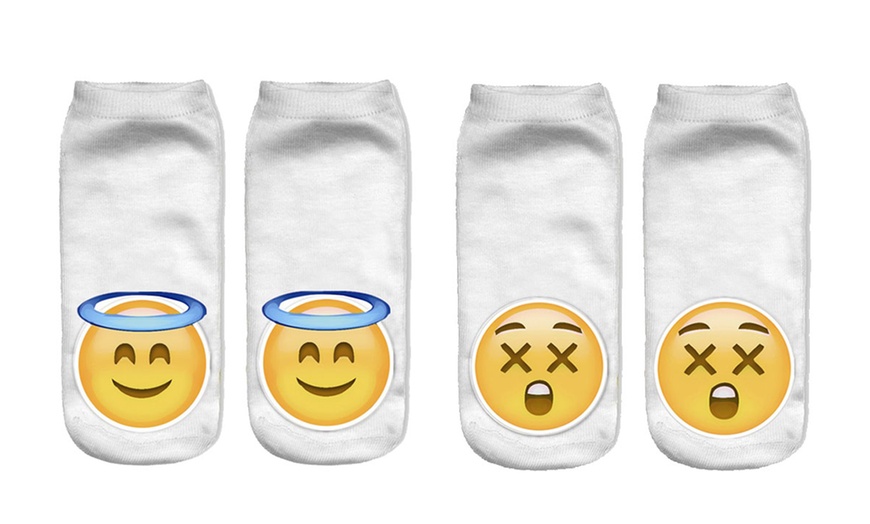 Image 9: Lot de 2, 5 ou 10 paires de chaussettes Emoji 