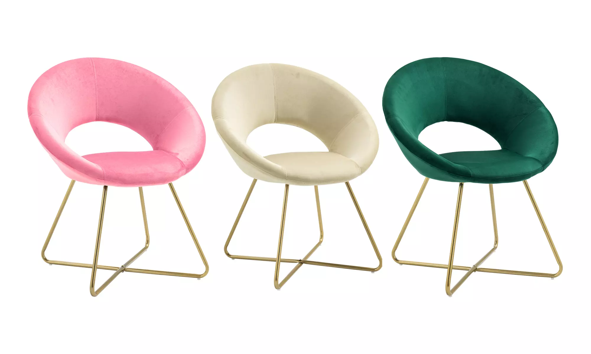 Poltrona tonda in velluto Grace, design moderno, disponibile in vari colori, con spedizione gratuita - Primary Image