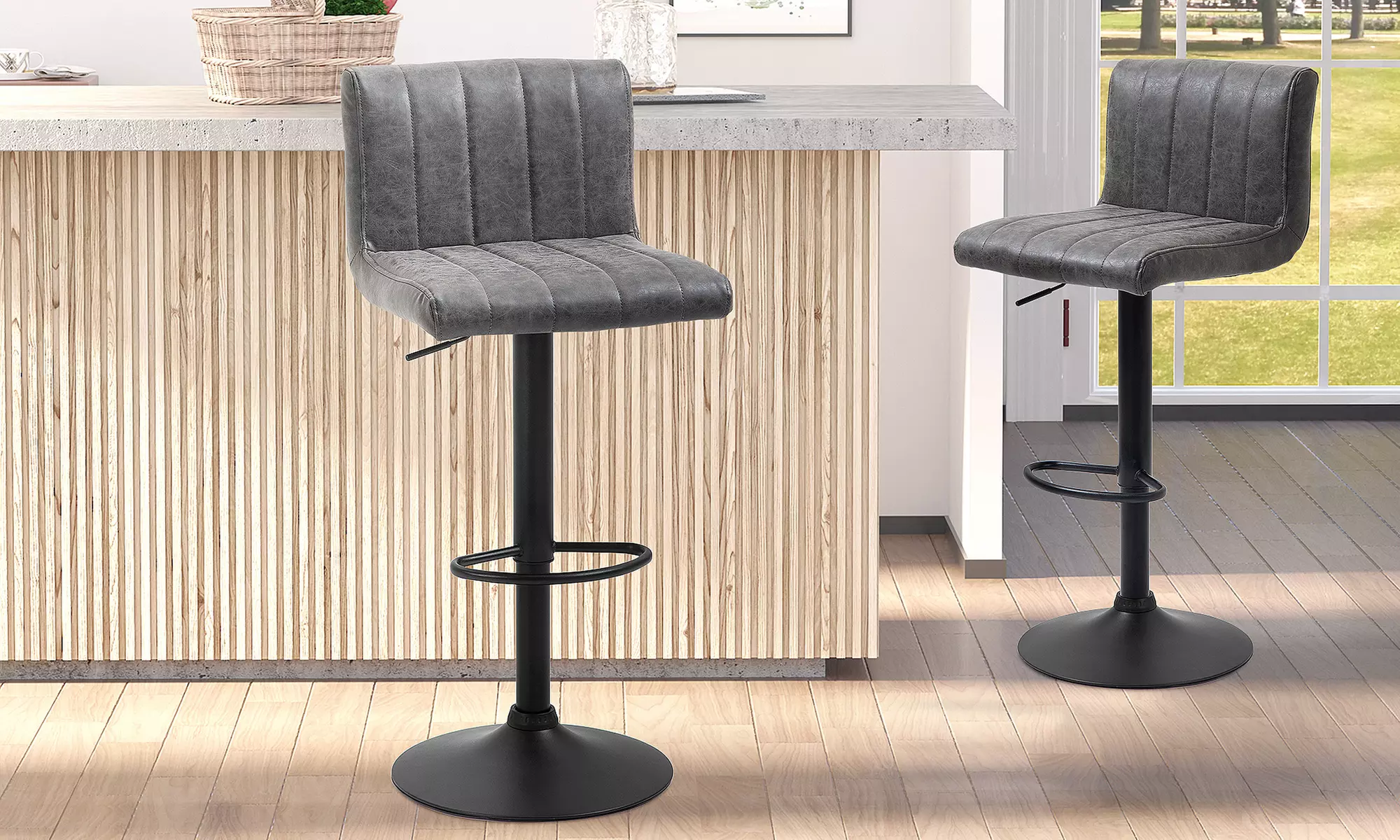Set of Two HomCom Bar Stools