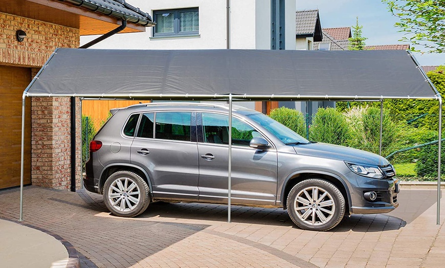 Image 5: Outsunny Carport Garage Car Shelter