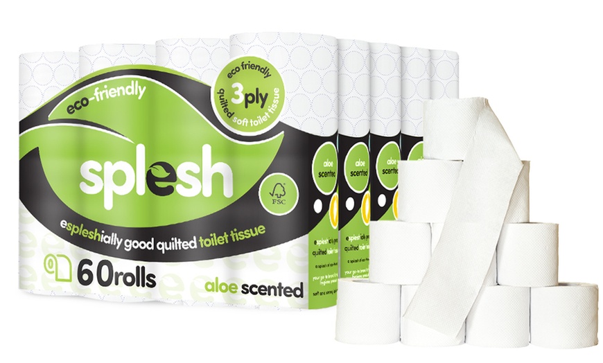 Image 4: Up to 72 Splesh Eco-Friendly Aloe Vera Three-Ply Toilet Paper Rolls