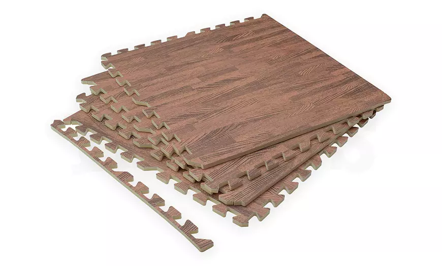 Image 13: 4 Interlock Foam Floor Mats