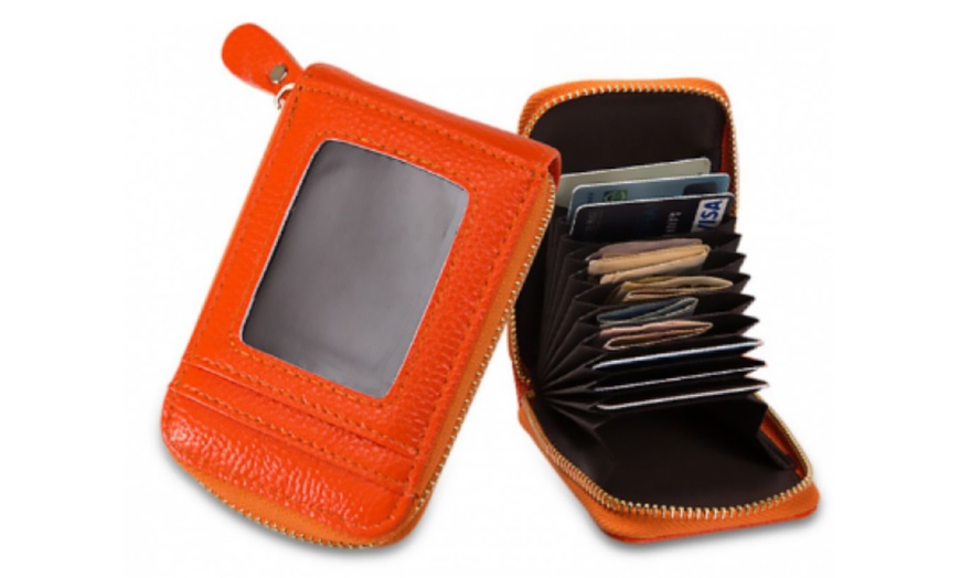 Image 12: Leather RFID Card Cash Wallet