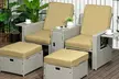 Outsunny 5 Piece Recliner Rattan Sun Lounger Set - Image 2