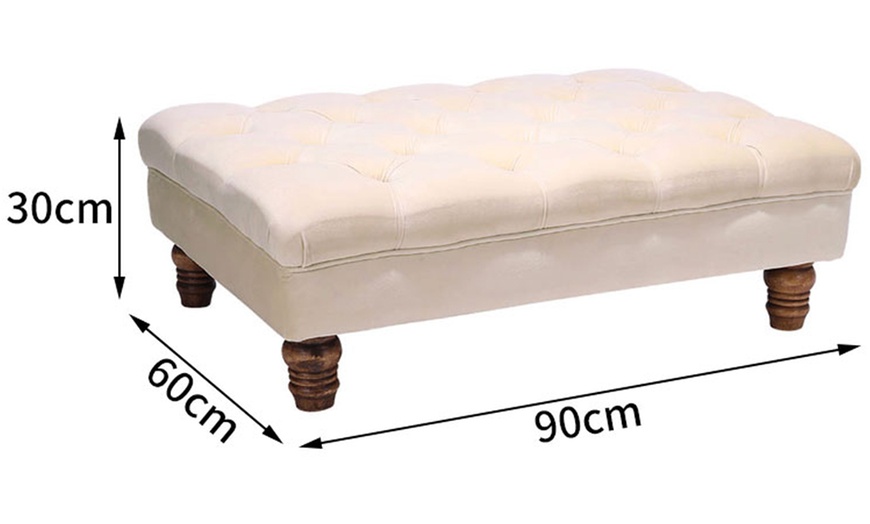 Image 7: Polsterhocker mit Knopfheftung