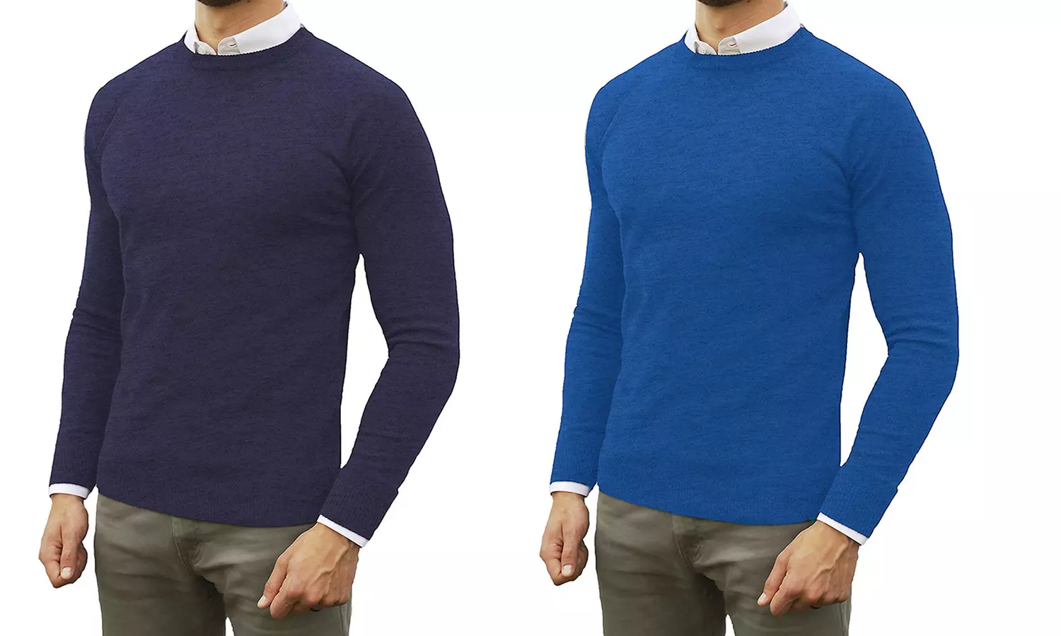 Set di 2 maglioncini girocollo in cashmere e lana