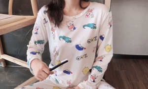 Casual Long Sleeve Pajamas Suit