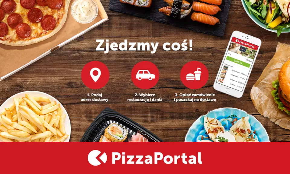 PizzaPortal.pl: 20 zł za groupon wart 40 zł na jedzenie z dowozem przy pierwszym zamówieniu - Primary Image