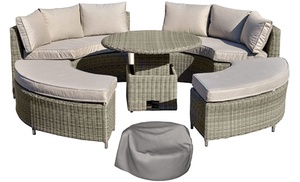 Outsunny Round Eight-Seater Outdoor Furniture Set