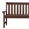 Image 7: Wood Effect Garden Bench in Dark Grey or Walnut