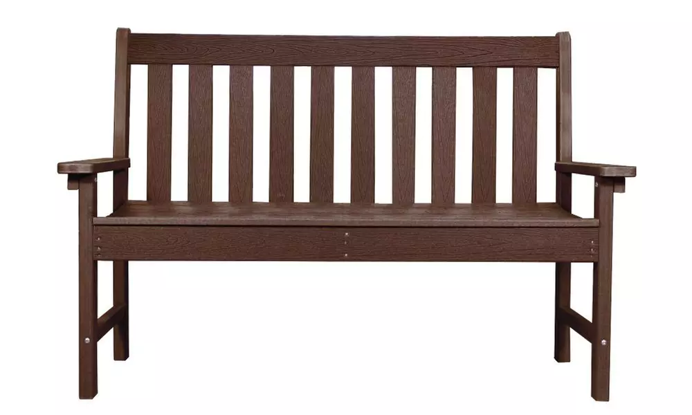 Wood Effect Garden Bench in Dark Grey or Walnut